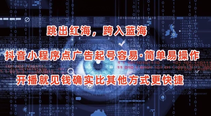 抖音小程序点广告项目，起号容易，简单易操作，开播就见有收益【揭秘】-资源云