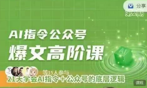 Ai指令公众号高阶课，学会ai指令+公众号的底层逻辑-资源云