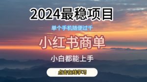 2024最稳蓝海项目,小红书商单项目,没有之一【揭秘】-资源云