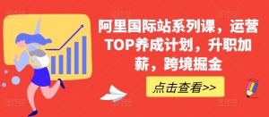 阿里国际站系列课,运营TOP养成计划,升职加薪,跨境掘金-资源云