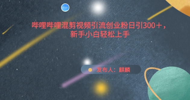 哔哩哔哩混剪视频引流创业粉日引300+，新手小白轻松上手【揭秘】-资源云