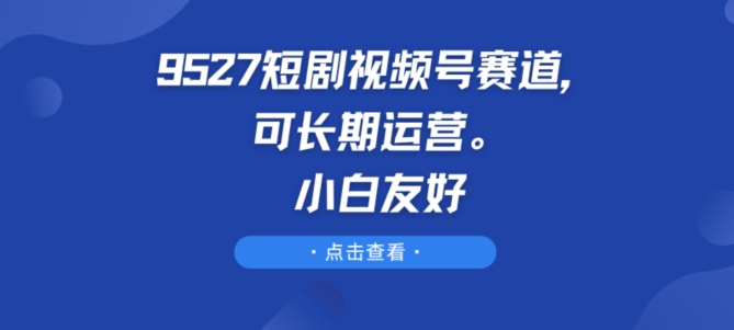 9527短剧视频号赛道，可长期运营，小白友好【揭秘】-资源云