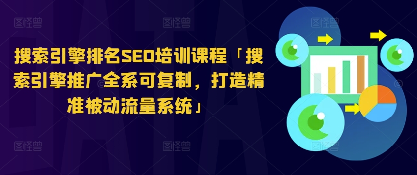 搜索引擎排名SEO培训课程「搜索引擎推广全系可复制，打造精准被动流量系统」-资源云