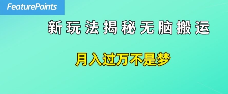 简单操作，每天50美元收入，搬运就是赚钱的秘诀【揭秘】-资源云