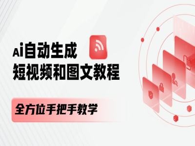 AI自动生成短视频和图文课程，全方位手把手教学-资源云