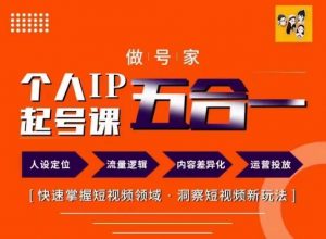 做号家的个人IP起号方法,快去掌握短视频领域,洞察短视频新玩法,68节完整-资源云