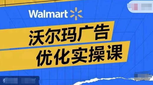 沃尔玛广告优化实操课，广告报告实操讲解，广告如何提高转化和ROAS等-资源云
