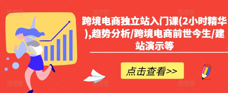 跨境电商独立站入门课(2小时精华),趋势分析/跨境电商前世今生/建站演示等-资源云