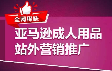 全网稀缺！亚马逊成人用品站外营销推广，​教你引爆站外流量，开启爆单模式-资源云