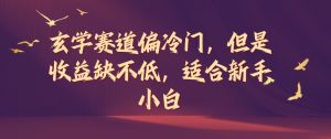 玄学赛道偏冷门,但是收益缺不低,适合新手小白【揭秘】-资源云