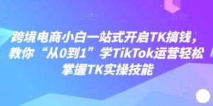 跨境电商小白一站式开启TK搞钱,教你“从0到1”学TikTok运营轻松掌握TK实操技能-资源云