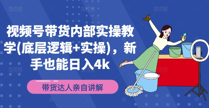 视频号带货内部实操教学(底层逻辑+实操)，新手也能日入4k-资源云