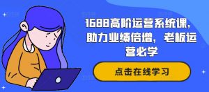 1688高阶运营系统课,助力业绩倍增,老板运营必学-资源云