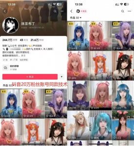 云天二次元美女起号教学,月涨10万粉丝,不判搬运-资源云