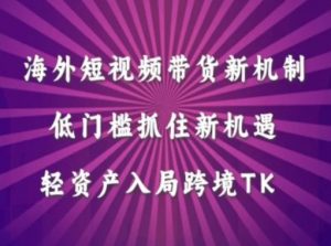 海外短视频Tiktok带货新机制,低门槛抓住新机遇,轻资产入局跨境TK-资源云