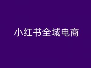 小红书全域电商,小红书电商教程-资源云