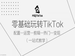 零基础玩转TikTok，配置一运营一剪辑一热门一变现，一站式教学-资源云