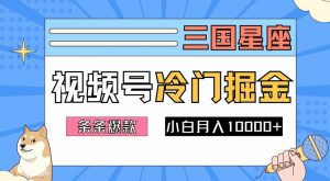 2024视频号三国冷门赛道掘金,条条视频爆款,操作简单轻松上手,新手小白也能月入1w-资源云