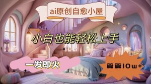 ai原创治愈小屋，小白也能轻松上手，一发即火，篇篇10w+【揭秘】-资源云