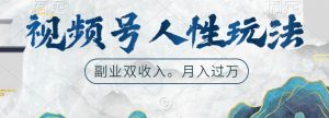 视频号人性玩法,让你起号,广告双份收入,副业好选择【揭秘】-资源云