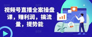 视频号直播全案操盘课,赚利润,搞流量,提势能-资源云