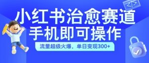 小红书治愈视频赛道，手机即可操作，流量超级火爆，单日变现300+【揭秘】-资源云