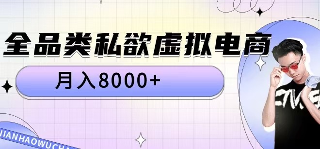 全品类私欲虚拟电商，月入8000+【揭秘】-资源云