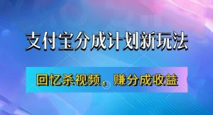 支付宝分成计划最新玩法，利用回忆杀视频，赚分成计划收益，操作简单，新手也能轻松月入过万-资源云