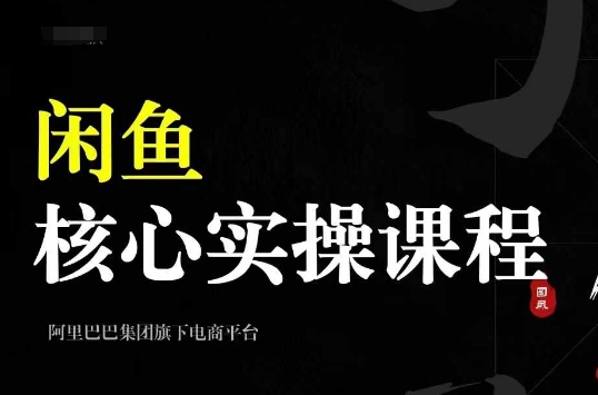 2024闲鱼核心实操课程，从养号、选品、发布、销售，教你做一个出单的闲鱼号-资源云