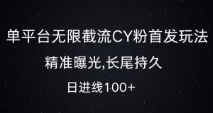 单平台无限截流创业粉首发玩法,精准曝光,长尾持久,日引流100+【揭秘】-资源云