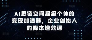 AI思链空间超级个体的变现加速器，企业创始人的降本增效课-资源云