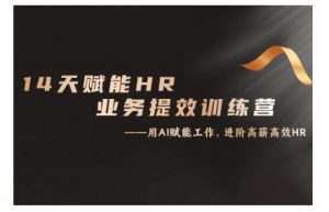 14天ChatGPT赋能HR业务提效训练营,从小白到应用高手-资源云