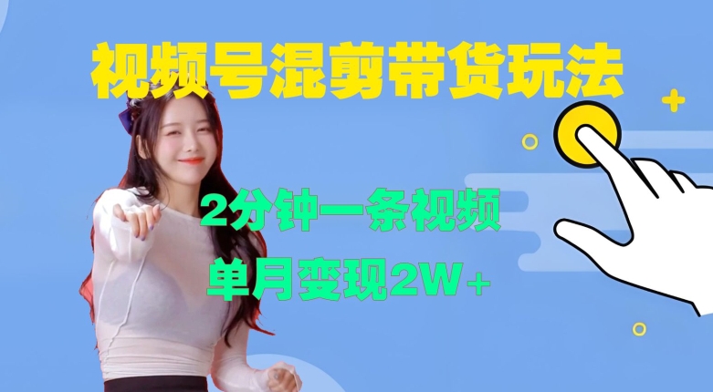 视频号混剪玩法，2分钟一条视频，单月变现2W+【揭秘】-资源云