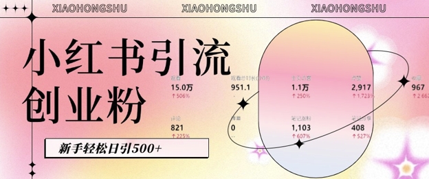 小红书私域引流无脑操作法：AI生成内容，粉丝自动转化，新手轻松日引500+创业粉-资源云