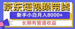 京东短视频带货新玩法，长期管道收益，新手也能月入8000+-资源云