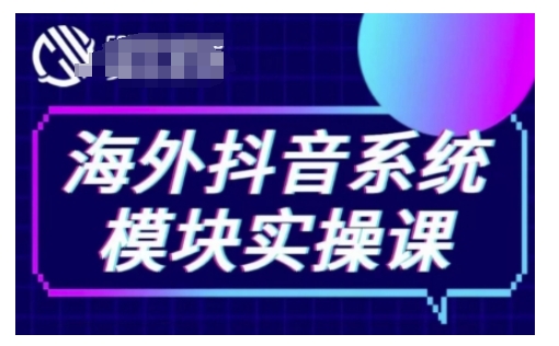 海外抖音Tiktok系统模块实操课，TK短视频带货，TK直播带货，TK小店端实操等-资源云