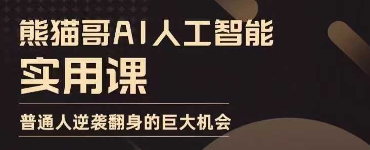 AI人工智能实用课，实在实用实战，普通人逆袭翻身的巨大机会-资源云