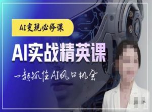 AI实战精英课,chatgptAI实战教程,一起抓住AI风口的机会-资源云