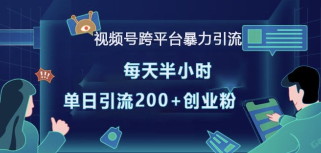 视频号跨平台暴力引流，每天半小时，单日引流200+精准创业粉-资源云