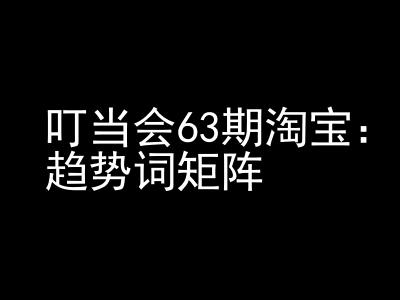 《淘宝天猫打爆班》原创高阶技术第63期，趋势词矩阵技术和玩法-资源云