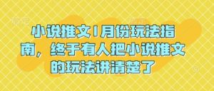 小说推文1月份玩法指南，终于有人把小说推文的玩法讲清楚了!-资源云