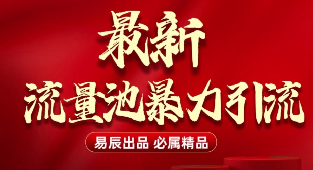 最新“流量池”无门槛暴力引流(全网首发)日引500+-资源云