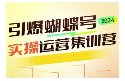 引爆蝴蝶号实操运营，助力你深度掌握蝴蝶号运营，实现高效实操，开启流量变现之路-资源云