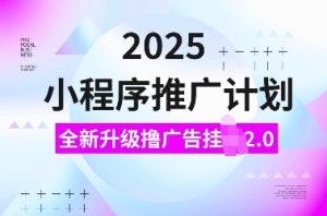 2025小程序推广计划,全新升级撸广告挂JI2.0玩法,日入多张,小白可做【揭秘】-资源云