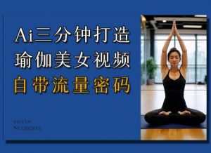 Ai3分钟打造瑜伽美女视频,自带流量密码-资源云