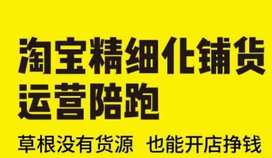 淘宝精细化铺货运营陪跑(部分更新至2025)，草根没有货源 也能开店挣钱-资源云
