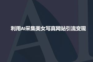 利用AI采集美女写真网站引流变现,引流嘎嘎的-资源云