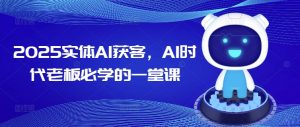 2025实体AI获客,AI时代老板必学的一堂课-资源云