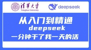 清华大学讲DeepSeek最全教程,从入门到精通,deepseek一分钟干了我一天的活-资源云