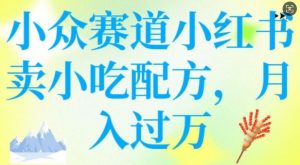 小众赛道小红书卖小吃配方，操作简单，月入过W-资源云
